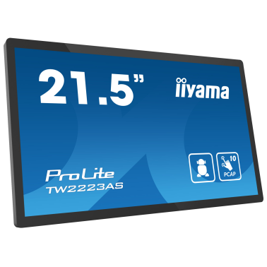 Ecran tactile interactif Full HD PCAP 10pt 21.5'' IIYAMA PROLITE TW2223AS-B3