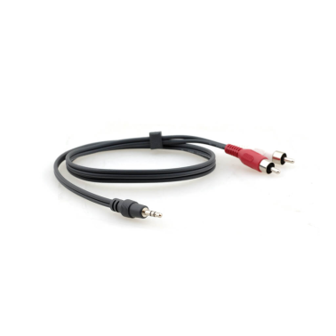Câble Adaptateur  : Mini–Jack 3.5mm (M) vers 2 x RCA (M)