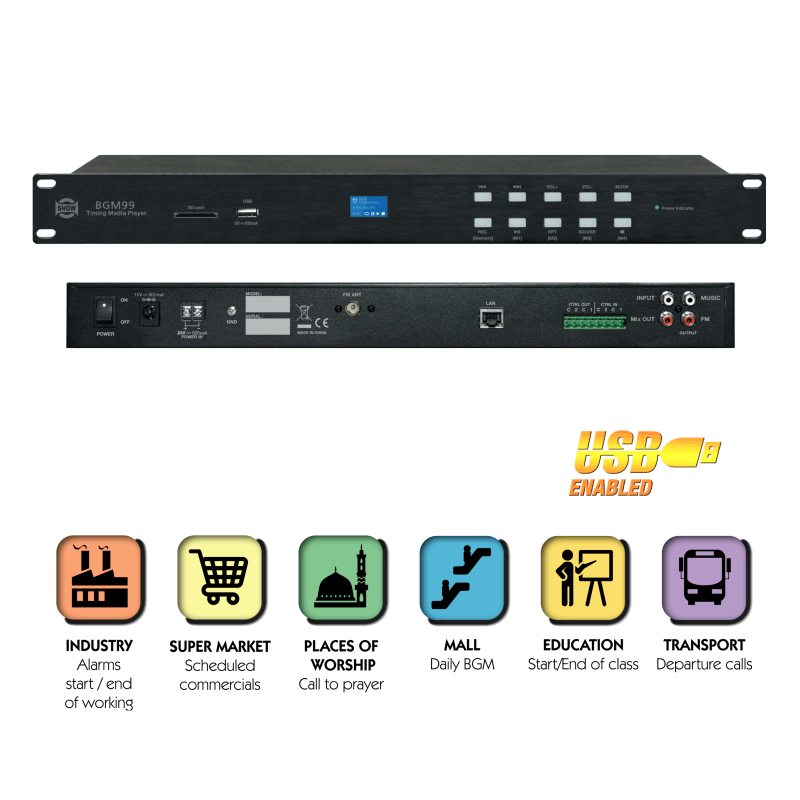LECTEUR ENREGISTREUR MULTIMEDIA TOPP PRO BGM-99 USB-FM-REC