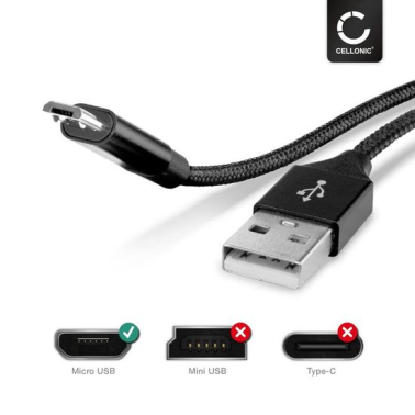 Câble USB Micro USB - 1.5m - Transfert rapide - Compatible Canon EOS