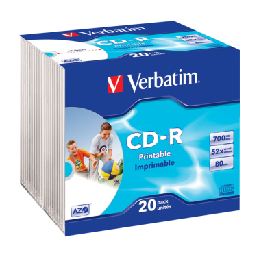 PACK DE 20 UNITES CD-R AVEC POCHETTE VERBATIM 43424