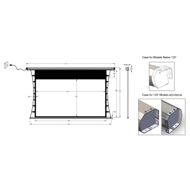 ECRAN DE PROJECTION TENSIONNED VISIOTEK 3.00x2.25M MOTORISE