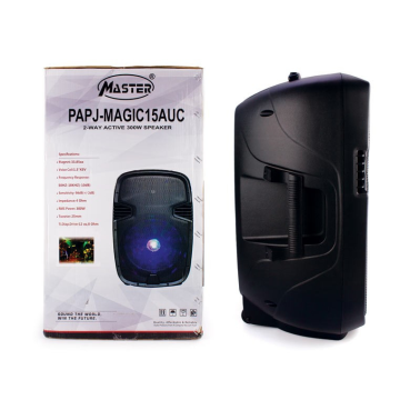 Enceinte active 300W USB/SD/MP3/BLUETOOTH PAPJ-MAGIC15AUC MASTER