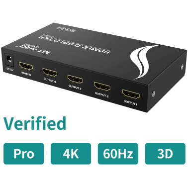 Splitter HDMI 4K UHD HDR HDMI 2.0 - 1 entrée 4 sorties