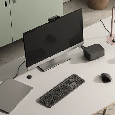 LOGI DOCK Station d'accueil tout-en-un avec contrôles pour les réunions et haut-parleur