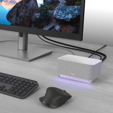 LOGI DOCK STATION D'ACCUEIL TOUT-EN-UN AVEC CONTRÔLES POUR LES RÉUNIONS ET HAUT-PARLEUR