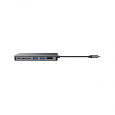 DEXLAN Dock USB Type-C HDMI+DP 4K-LAN-HUB+SD2.0+Charg.PD3.0