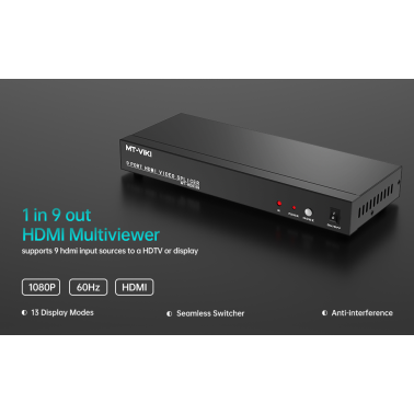 Contrôleur de mur vidéo HDMI 3×3 1080P 60Hz avec télécommande IR