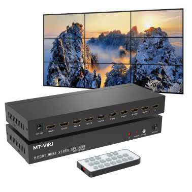 Contrôleur de mur vidéo HDMI 3×3 1080P 60Hz avec télécommande IR