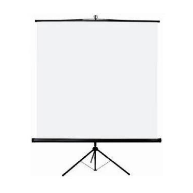 Écran De Projection Sur Pied 170x100 Cm (80 Pouces) - Rétractable, Format 16:9 - Blanc Mat, Bord Noir - Pour Home Cinéma, école, événements Extérieurs