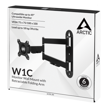 Support mural avec bras pliable rétractable ARCTIC W1C