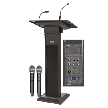 Système de pupitre de sonorisation Ahuja ASL-3000R avec haut-parleur intégré et microphone sans fil